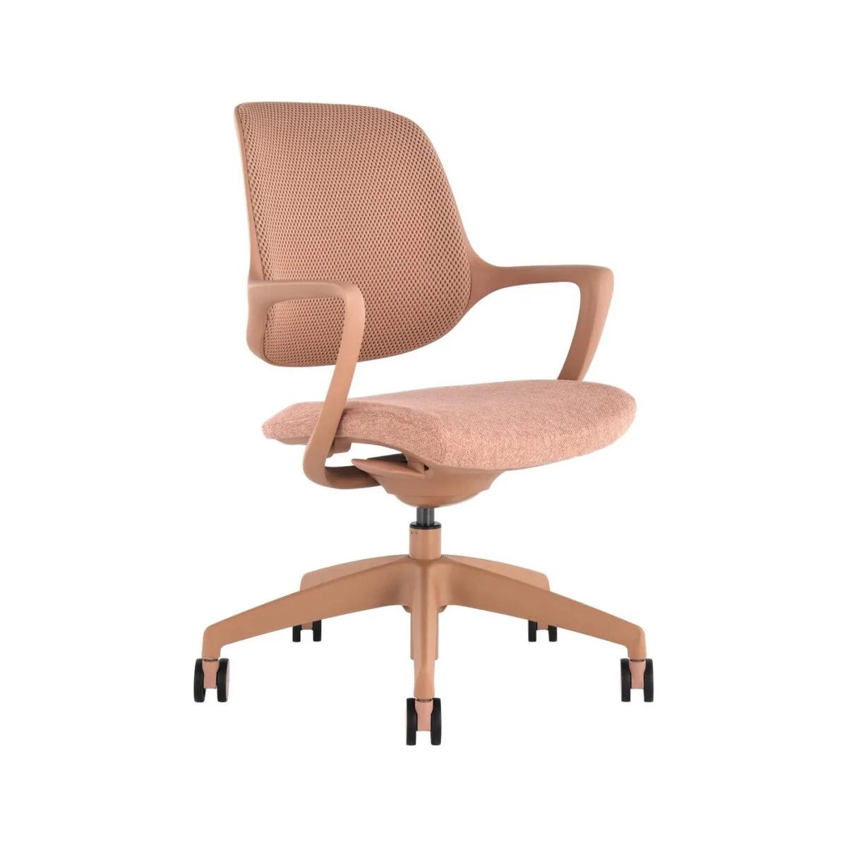Kavela Niro ergonomic office chair in salmon upholstery
