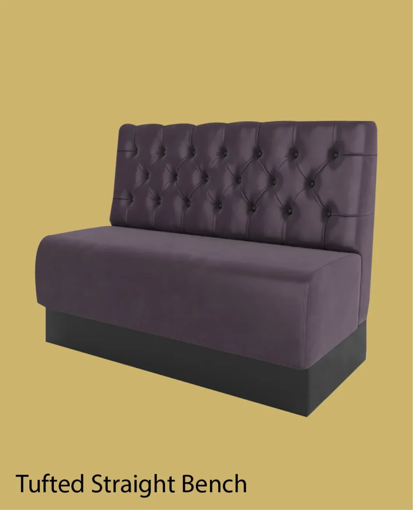 US Booths diamond-tufted straight restaurant bench